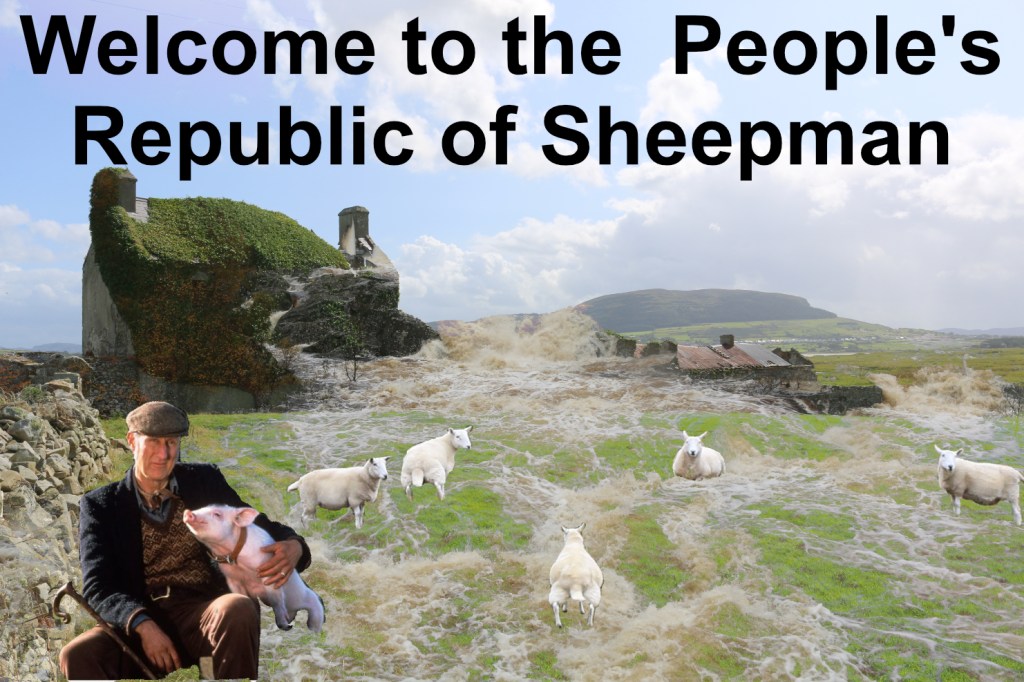 ‘WILE HOORE ALL TOGETHER’ – climate change denier joins Extinction Rebellion  as sheepmen take over fears&nbsp;proliferate